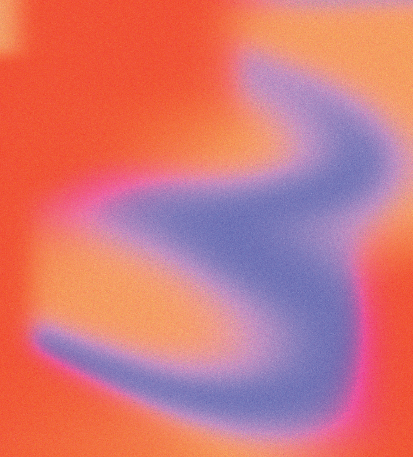 Gradient color logo with blue and pink on a red-orange background