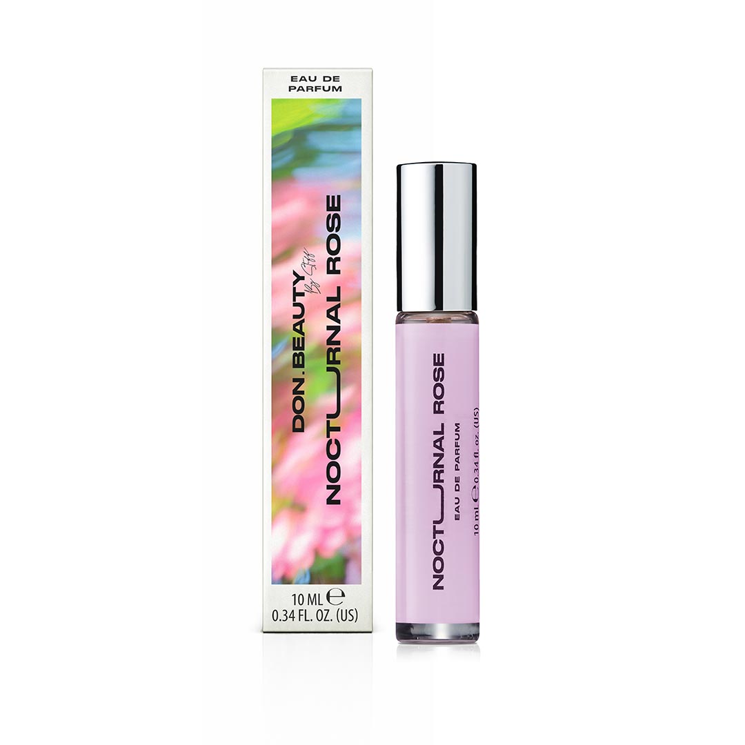 DON.BEAUTY Nocturnal Rose 10ml perfume bottle next to branded packaging.