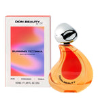 DON.BEAUTY Burning Tonka 50ml perfume bottle next to branded packaging.